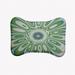 e by design Moss Flower Bone Shape Pet Feeding Placemat in Green | 0.5 H x 19 W x 14 D in | Wayfair PMBAB1511X8GR3-S