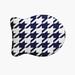 e by design Houndstooth Fish Shape Pet Feeding Placemat in Blue | 0.5 H x 19 W x 14 D in | Wayfair PMFGN24ABL1