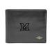 Men's Fossil Black Miami University RedHawks Leather Ryan RFID Flip ID Bifold Wallet