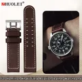 Bracelet de montre en cuir véritable pour homme bracelet de montre style militaire Hamilton