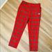 Disney Pants & Jumpsuits | Disney X Forever 21 Plaid Ankle Pants | Color: Red/Silver | Size: M