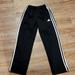 Adidas Bottoms | Boys Adidas Fleece Lined Sweatpants Size 10/12 | Color: Black/White | Size: 10b