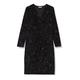 Gina Bacconi Women's Floral Metallic Wrap Dress Cocktail, Black/Silver, 10