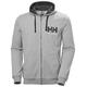 Helly Hansen Mens HH Logo Full Zip Hoodie, L, Grey Melange