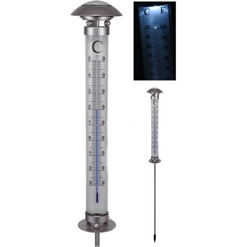 Spetebo – Solar Thermometer xxl 112cm – Garten Außenthermometer Gartenthermometer