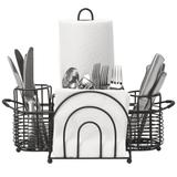 Gourmet Basics by Mikasa Gourmet Basics Art Deco Picnic Buffet Caddy with Paper Towel Holder - 16" x 12.7