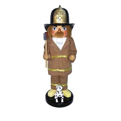 14" Fireman And Dalmation Nutcracker