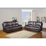 Faux Leather Air/Match Upholstered 2-Piece Living Room Console Recliner Sets