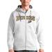 Men's Antigua White Anaheim Ducks Wordmark Victory Full-Zip Hoodie