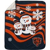 Chicago Bears 60'' x 70'' Snowman Sherpa Holiday Throw Blanket