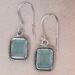 Free People Jewelry | 925 Sterling Silver Aqua Chalcedony Earrings | Color: Blue/Silver | Size: Os