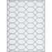 Gray/White 72 x 48 x 0.1 in Area Rug - George Oliver Daroslava Geometric Machine Woven Indoor/Outdoor Area Rug | 72 H x 48 W x 0.1 D in | Wayfair