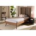 George Oliver Yorkshire Ash Walnut Finished Wood Platform Bed (Full) Wood in Brown | 58.1 H x 40.55 W x 78.3 D in | Wayfair
