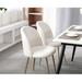 Everly Quinn Modern Dining Chairs Set Of 2, Upholstered Accent Chairs w/ Soft Faux Fur Upholstered in Brown | 32 H x 20.1 W x 22.2 D in | Wayfair