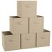 Rebrilliant Foldable Storage Fabric Cardboard Bin Set Cardboard/Paper in Brown | 11 H x 11 W x 11 D in | Wayfair 4B7E06B06D0A43F5B6929096DFDF10CD