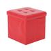Latitude Run® Foldable PU Unpholstered Storage Ottoman 16" Cube Faux Leather | 16 H x 16 W x 16 D in | Wayfair EB8683CFD5474163B20C18F195BB3EB0