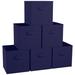 Rebrilliant Foldable Storage Fabric Cardboard Bin Set Cardboard/Paper in Blue | 11 H x 11 W x 11 D in | Wayfair 33F24CEEE55D403F95152E3F0A0E9525