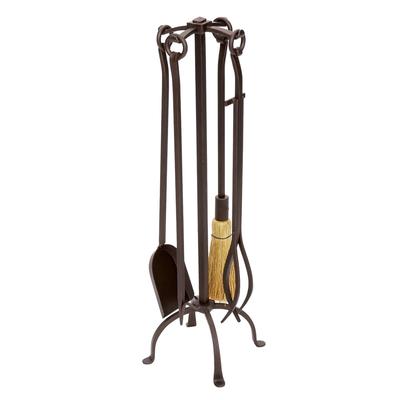 Minuteman International English Country Fireplace Set of 4 Tools, 32 Inch Tall, Roman Bronze Finish