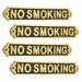 Solid Brass Plaques Sign NO SMOKING Polished Brass Plate (Set of 4) Renovators Supply