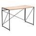 Light Natural Wood and Black Table Desk - 44.5 W x 29.7 D x 22 H