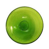 Achla Designs Reflective Crackle Glass Birdbath Bowl, 14 Inch Diameter, Fern Green