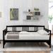 Wood Daybed Full Size Daybed with Support Legs, Espresso