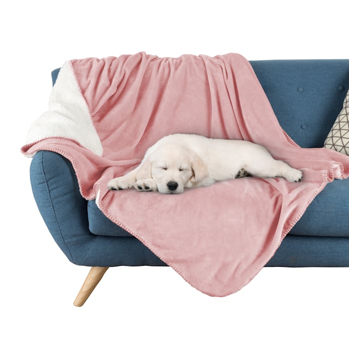 Pet Adobe Waterproof Pet Throw Blanket, 50" L X 60" W X 0.25" H, Pink
