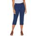 Plus Size Women's The Knit Jean Capri (With Pockets) by Catherines in Comfort Wash (Size 6X)