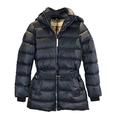 Winter women's down jacket medium length 90% white duck down women's Jacket Parka waistband slim and thickened warm - black,S