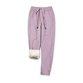 GYYlucky Womens Active Drawstring Fleece Sweatpants Sherpa Lined Athletic Workout Jogger Pants (Color : Pink, Size : S)