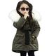 MYLH Children's coat hooded jacket girls cotton coat outerwear children's coat winter jacket winter hooded coat cold protection jacket warm parka outdoor jacket children's clothing, Army Green, 130