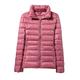 Down Jacket Women Coat Autumn Winter Spring Jackets for Warm Quilted Parka Ladies and Light Female Ultralight Hooded - Pink,XL