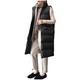 Women's Winter Long Large Size Thick Women's Vests Sleeveless Elegant Large Size Long Winter Jacket Women's Long Winter Jackets Mountain Vest Puffer Jacket Women Long Winter Jacket, black, L