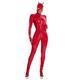 ZLZNX Women Latex Catsuit PVC Faux Leather One Piece Jumpsuit Lady Bodysuit Costume PU Erotic Lingerie Clubwear,Red,5XL