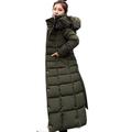 Puffer Coats for Women with Hood Ladies Winter Warm Thick Hooded Jackets Coat Casual Outerwear with Pockets (z4-Army Green,L)