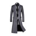 ZMK-720 Mens Pea Coat Coats For Men Long Coat Men Mens Overcoat Mens Coat Windbreaker Men Coats (Color : GRAY, Size : 3XL)