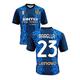ZeroPlayer Inter Nicolo' Stretcher 23 Home Jersey 2021 2022 Official Replica (Size 2 4 6 8 10 12 Years Boys Boy) (Size S M L XL XXL Adult) Blue, Black, 100% Polyester, unisex_adult, Gold, XL