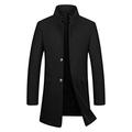 ZMK-720 Mens Pea Coat Men Coat Winter Mens Peacoat Mens Cashmere Men Coat Coat Men Men Overcoat Mens Coat Winter Coat Men (Color : Black, Size : 3XL)