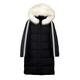 Large Real Raccoon Fur Collar Women Winter 90% Duck Down Jacket Female Loose Thick Long Feather Coat Plus Size - black jacket6,L