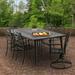 Lark Manor™ Almedin Rectangular 6 - Person 72" Long Outdoor Dining Set Metal in Black/Gray | 30 H x 72 W x 42 D in | Wayfair