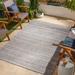 Cervantes 5'3" x 7' Outdoor Farmhouse Moroccan Natural Gray/Ink/Smoke/Dark Gray/Multi Brown/Blue/Gray/Navy/Off White/Pale Blue/Tan/Taupe Outdoor Area Rug - Hauteloom