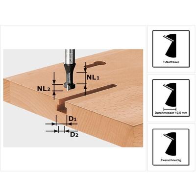 T-Nutfräser hw S8 D10,5/NL13 10,5 x 13 mm 8 mm Schaft ( 491035 ) - Festool