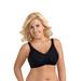 Plus Size Women's Fully®Side Shaping Lace Bra by Exquisite Form in Black (Size 40 DD)