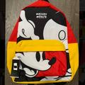 Disney Bags | Disney Mickey Mouse Backpack Bag Red Yellow Black | Color: Red/Yellow | Size: Os