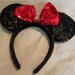 Disney Accessories | Disney Minnie Mouse Black And Red Sequin Mouse Ears | Color: Black/Red | Size: Os