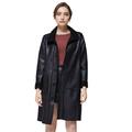 XWSD Waterproof Jackets Women Faux Leather Jacket Ladies New Soft Leather Full-Length Long Gothic Coat Rock Jacket,Black,3XL