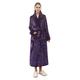 Super Plush Luxury Dressing Gown | Full Length Fleece Warm Winter Supersoft Bathrobe | Purple