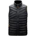 Mens Body Warmers Gilet,Men Winter Gilet,Fall/winter vest jacket men's, cotton-padded jacket men's plus size vest jacket, black, 4XL