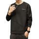 Shirt For Men Long Sleeve Round Neck Men Shirt (Black, XXXXL)