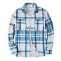 Men's Contrasting Plaid PrintedPlaid Printed Lapel Shirt Casual Jacket Mens Sweatshirt Hoodie Sweater Sale Windproof Outerwear Clothing for Daily Outdoor Wear